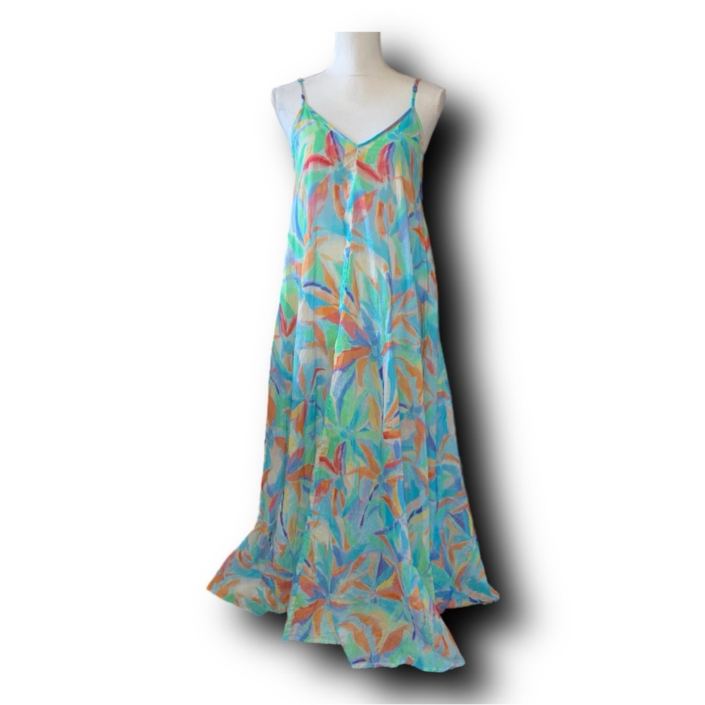 Haute Hippie 100% Cotton Boho Beach Summer Spring Festival Maxi Dress